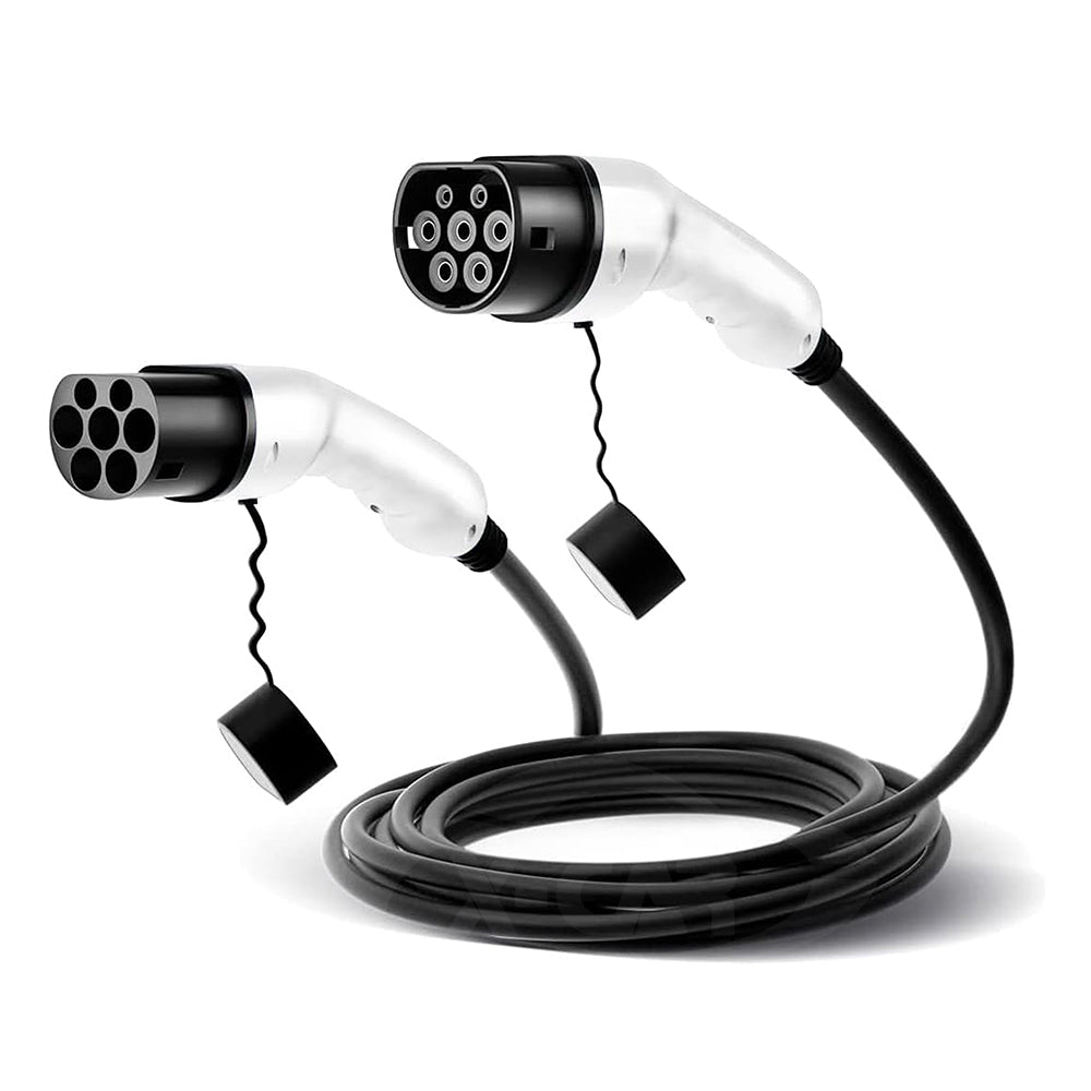 Type 2 to Type 2 EV Charger for Tesla Model Y Juniper 2025-Onwards 5 Meter 7kw Charging Cable