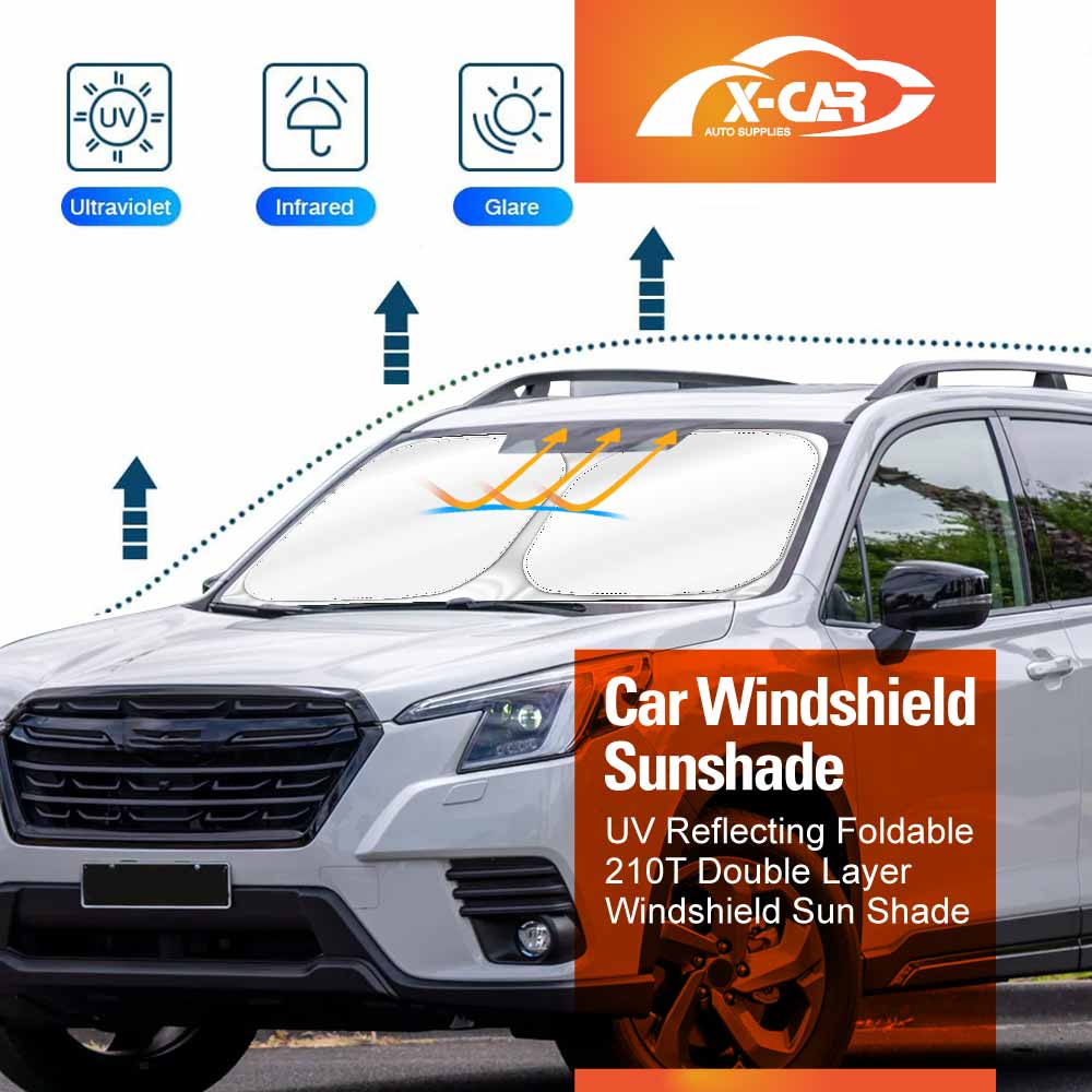 WindScreen Sun Shade for Subaru Forester 5th Gen 2018-2025 Blocks UV Rays Foldable Custom Wind Screen Sun Visor Protector