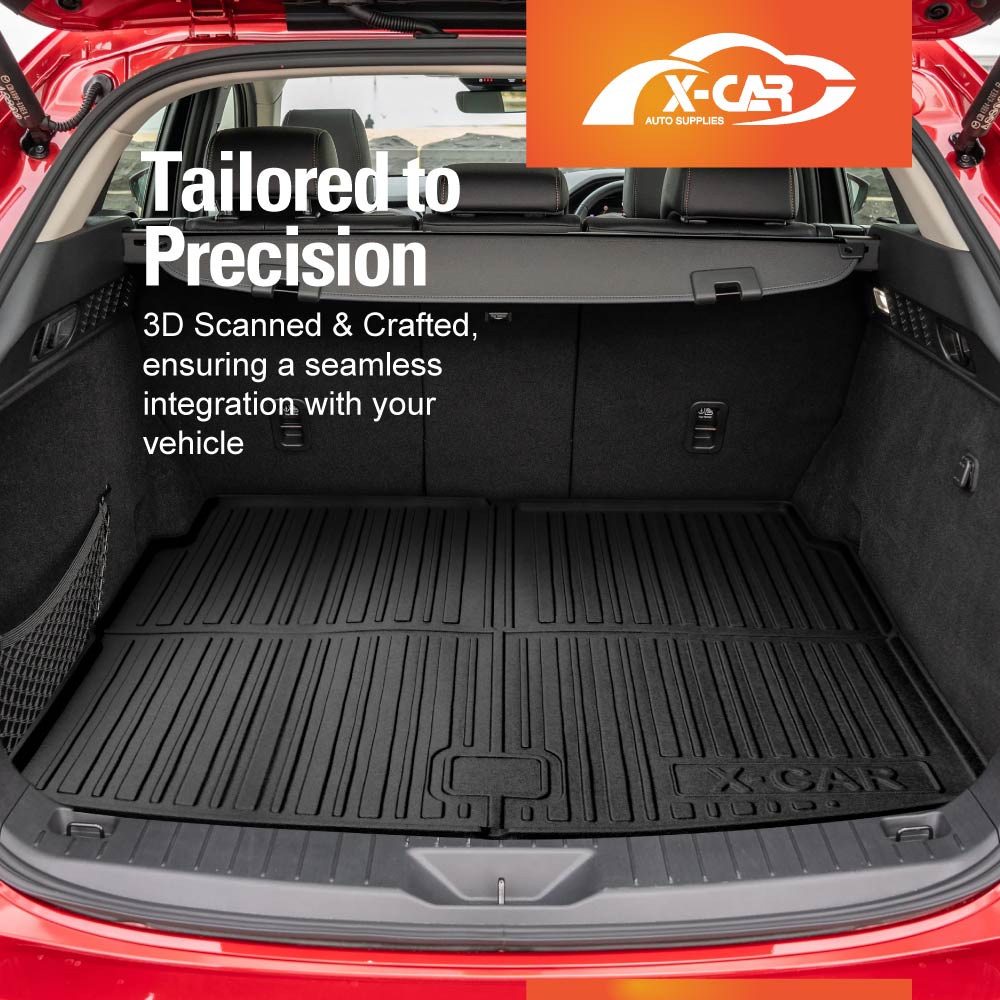 3D Floor Mats Boot Liner Set for Mazda CX-60 CX60 2023-Onwards All Weather Heavy Duty Cargo Kick Mats Back Seat Protector Cover