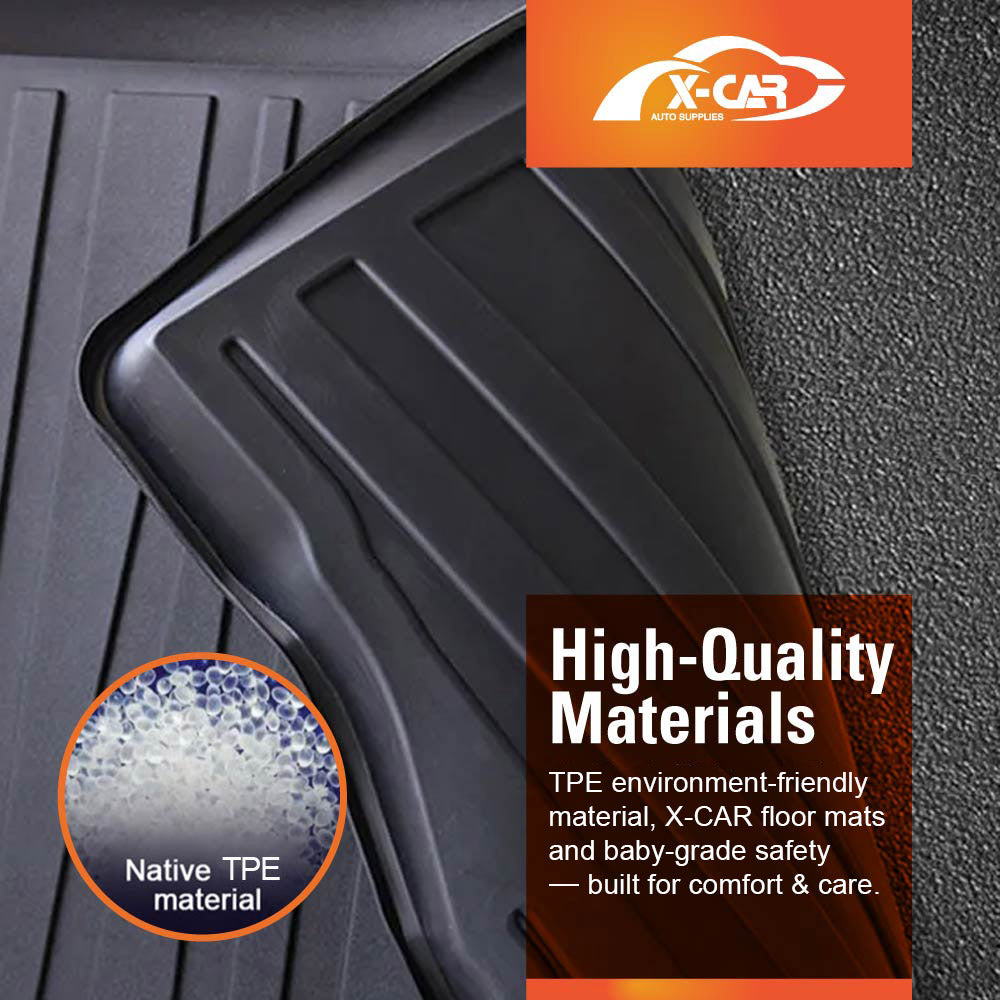 3 Pcs Boot Liners for Isuzu MU-X MUX 2013-2021 All Weather Heavy Duty Cargo Trunk Mat Luggage Tray Car Accessories
