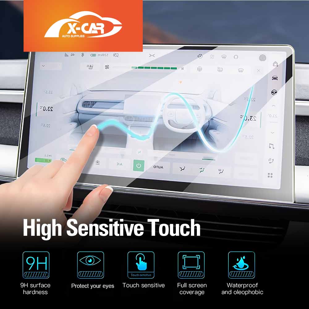 Tempered Glass Screen Protector Set for Xpeng G6 2024-Onwards Dash Center Console Touchscreen Anti-Scratch Cover Accessories