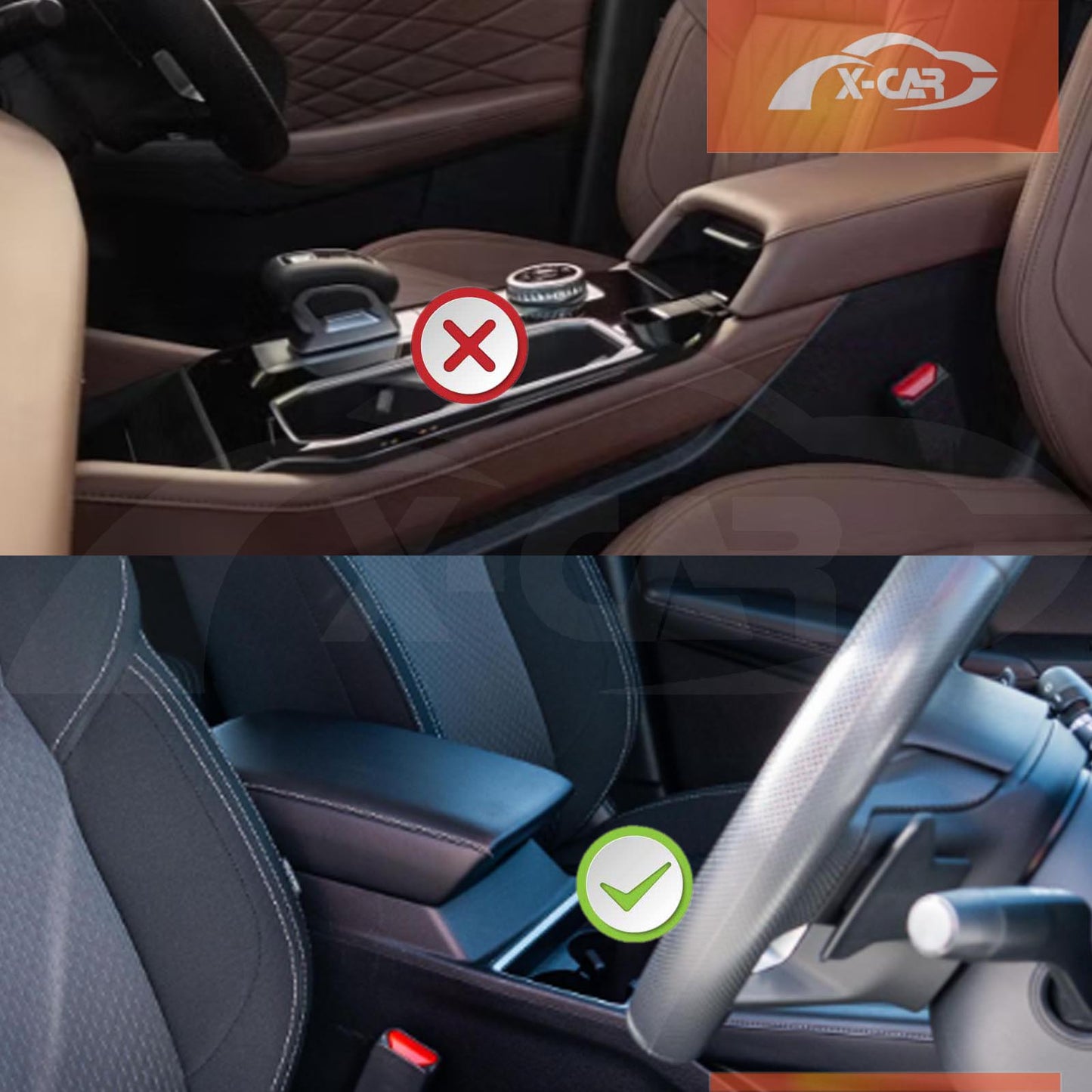 Armrest Cover for Mitsubishi Outlander 2021-Onwards Center Console Interior Decoration Protector Accessories PU Leather