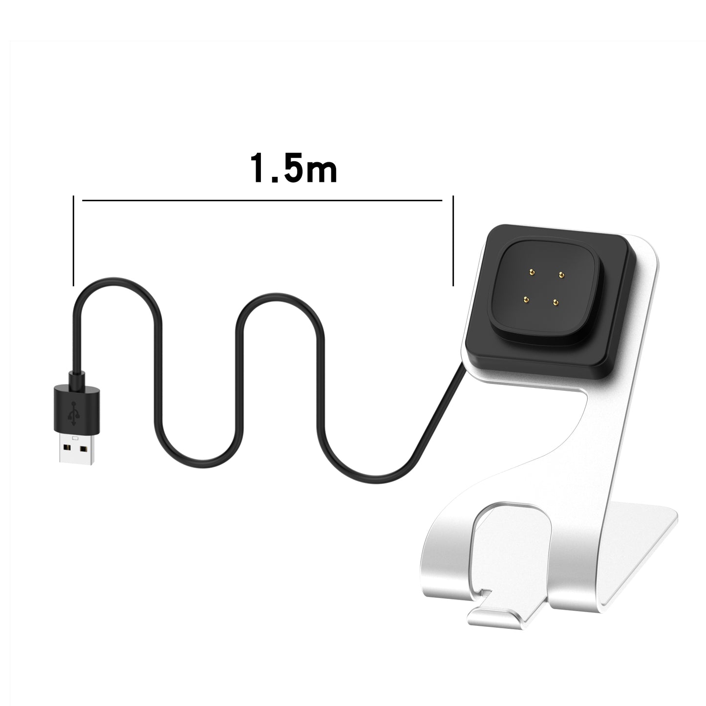 Aluminium Wireless Charger Stand Cradle for Fitbit Versa 3/Sense Smartwatch