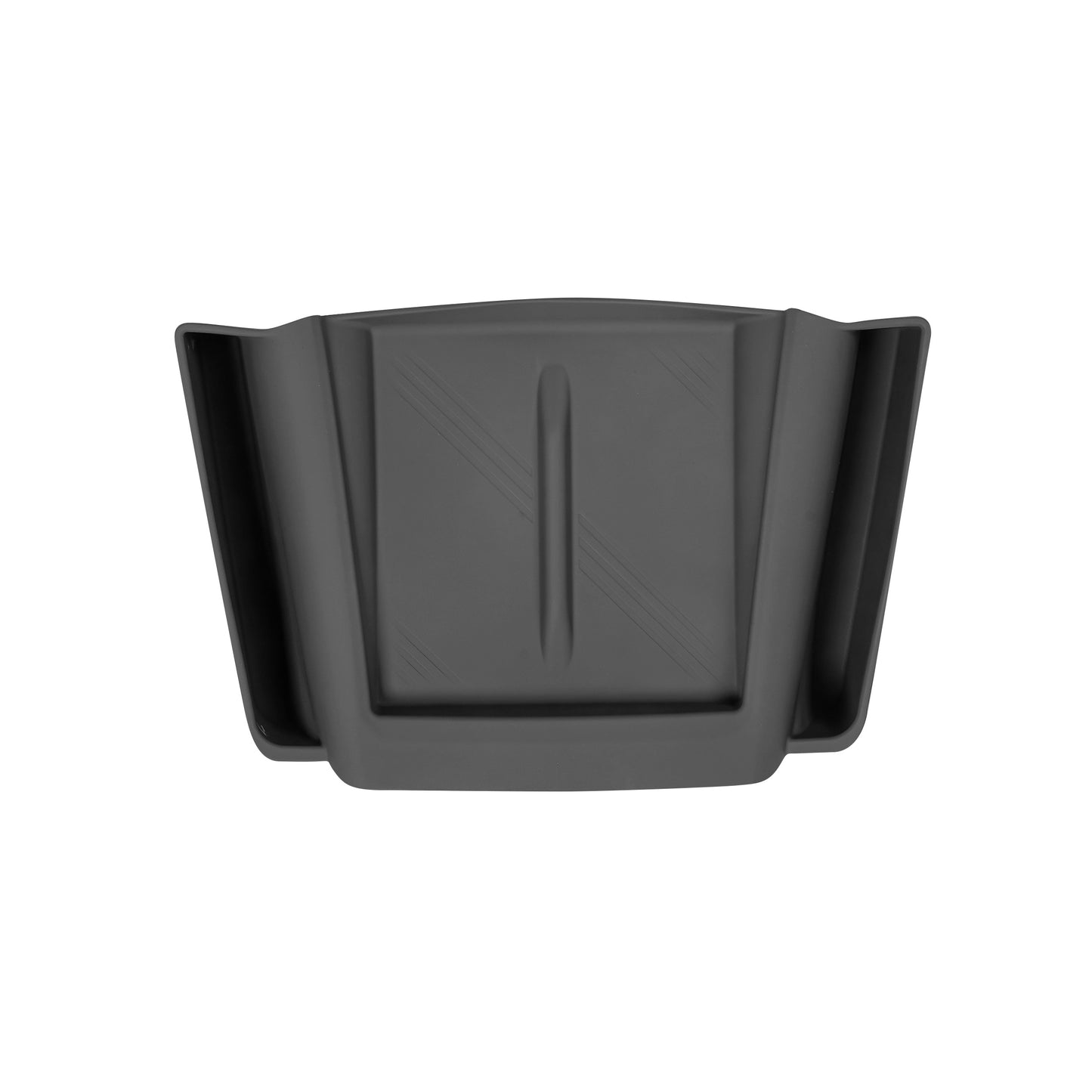 Black Silicone Anti-Slip Mat with Side Storage For Tesla Model 3 Highland 2023-2025 Center Console Wireless Charger Protective Pad