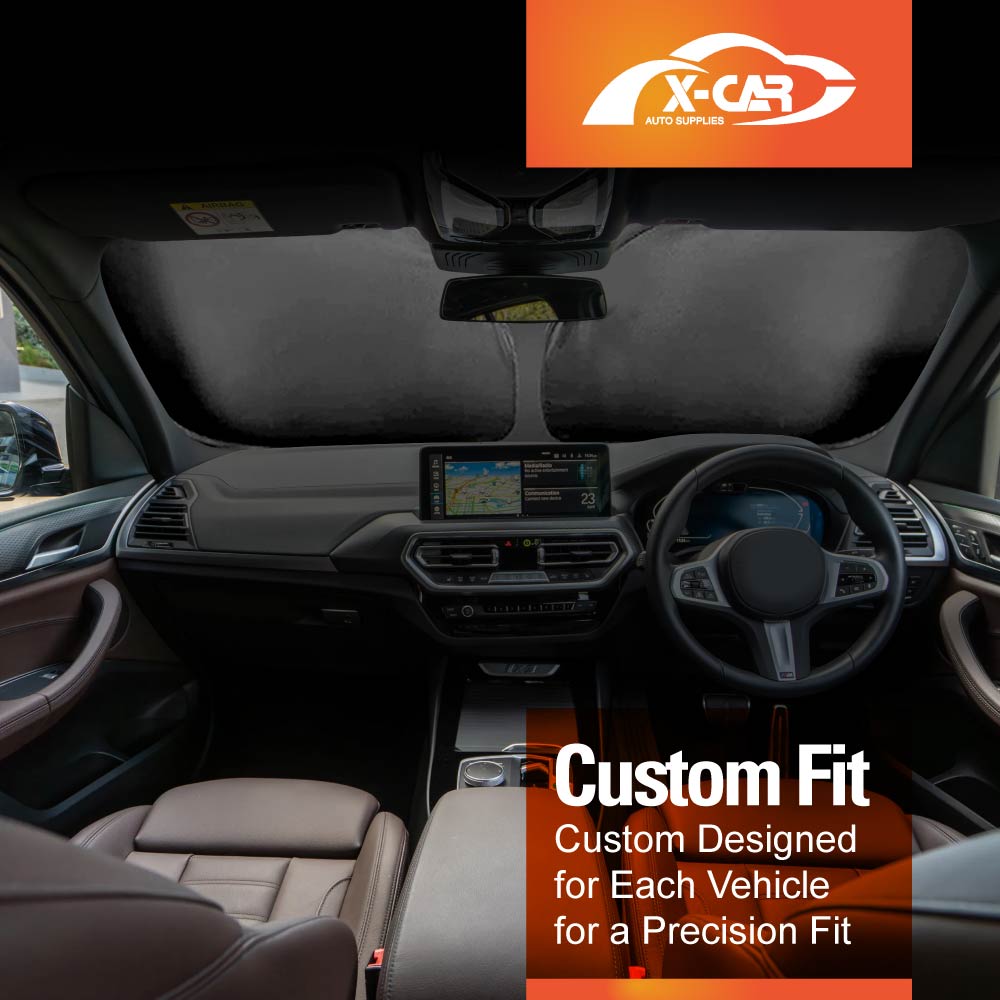 WindScreen Sun Shade for BMW iX3 2023-2025 Blocks UV Rays Sun Visor Protector Foldable Sunshade