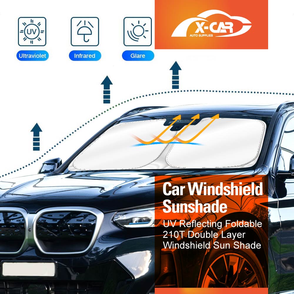 WindScreen Sun Shade for BMW iX3 2023-2025 Blocks UV Rays Sun Visor Protector Foldable Sunshade