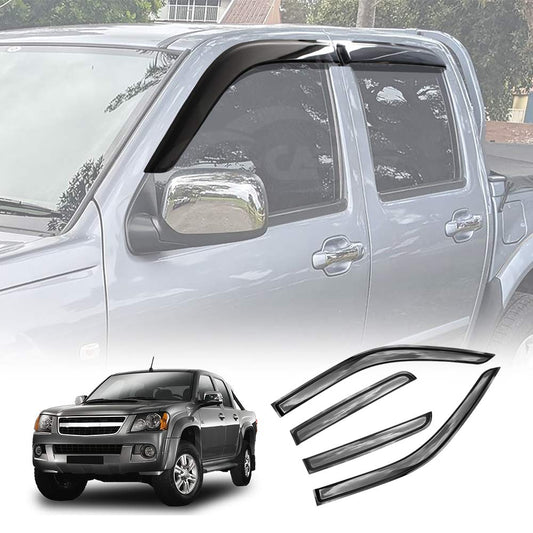Weathershields for Holden Colorado Dual Cab RC Series 2008-2011 Car Weather Shields Wind Deflectors Window Sun Visor 4-Piece Set