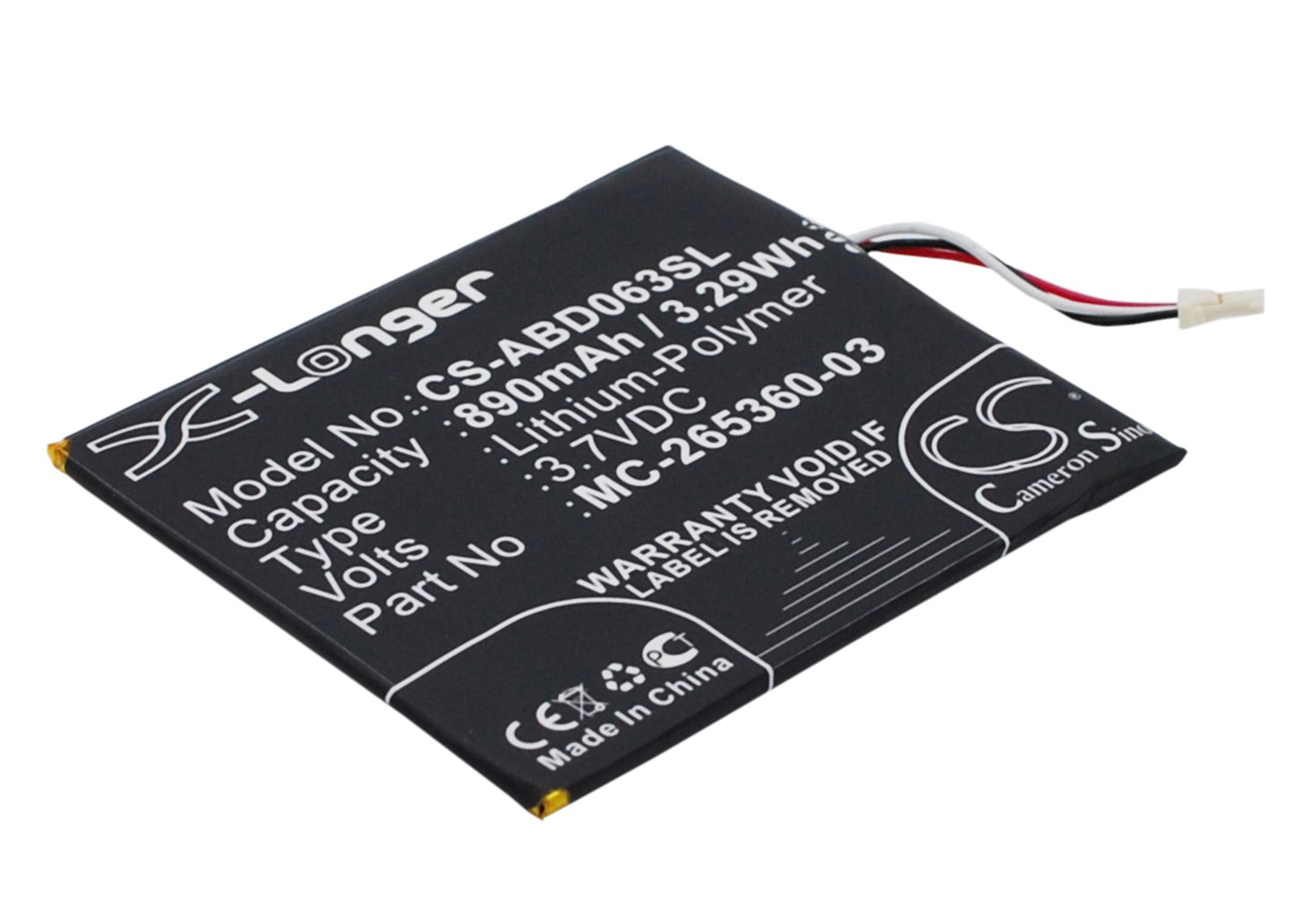 Amazon Kindle 7/Kindle 8/58-000083/58-000151/MC-265360-03/SY69JL/WP63GW eReader Replacement Battery