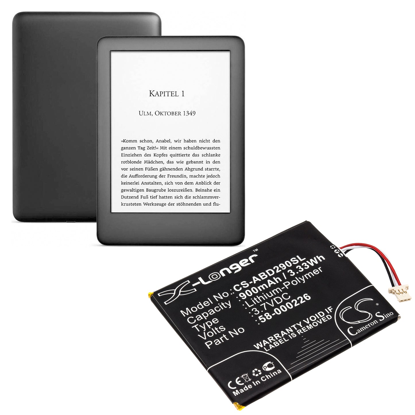 Replacement Battery for Kindle Basic 10th Generation/Kindle Touch 2019/Kindle 10th Gen 2019/J9G29R/26S1019/58-000226