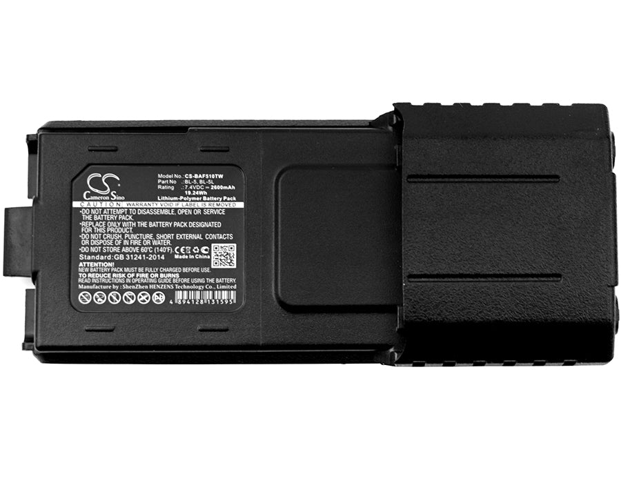 Replacement Battery for Baofeng Two Way Radio BL-5 BL-5L BF-F8 PLUS BF-F8HP BF-F9 V2 TYT TH-F8 TH-F9 UV-5A UV-5B UV-5C UV-5E UV-5R UV-5RHP UV-5RL Plus