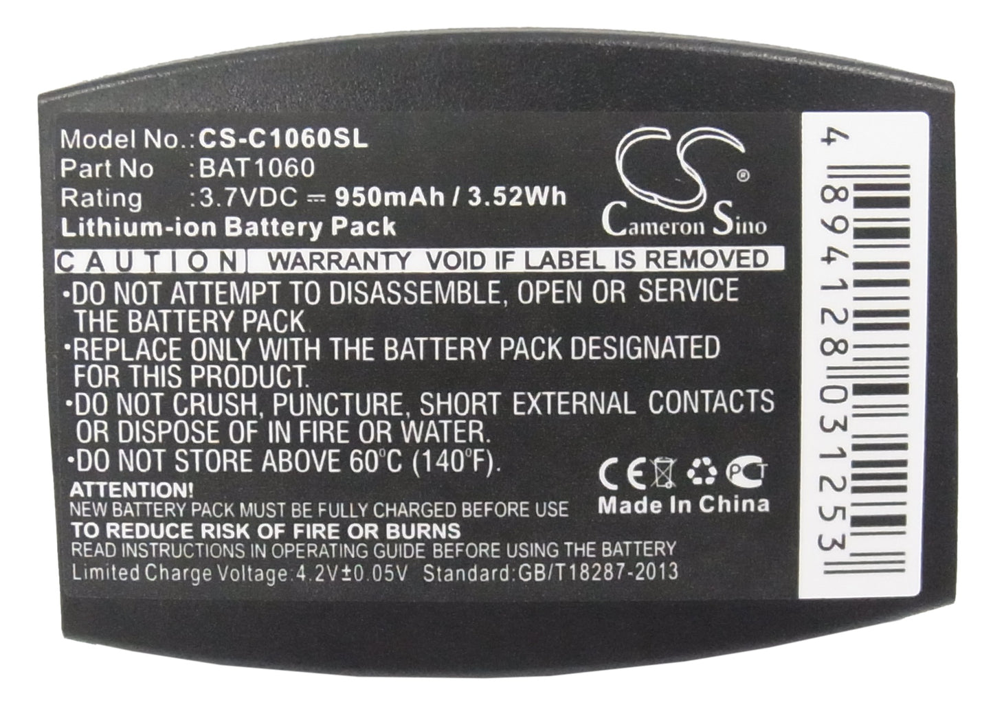 3M C1060 RF1060 T-1 XT-1 BAT1060 CP-SN3M Wireless Headset Replacement Battery