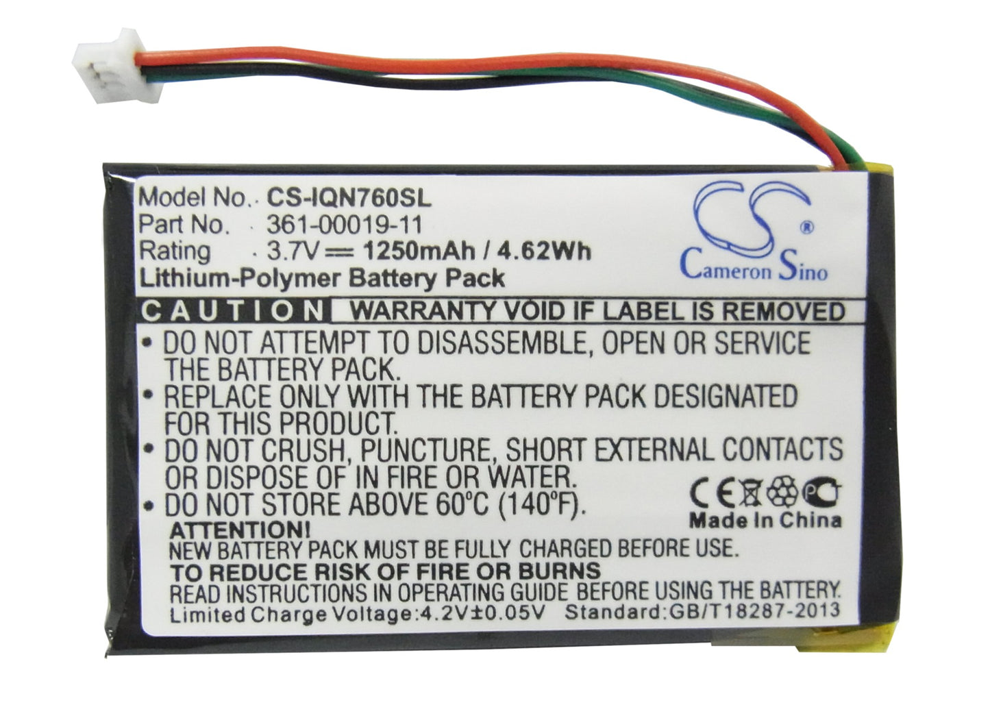 Battery for GARMIN GPS Nuvi 255WT 252w 260 260w 270 760 760T 1400 1450 1490,361-00019-11 361-00019-12 361-00019-40