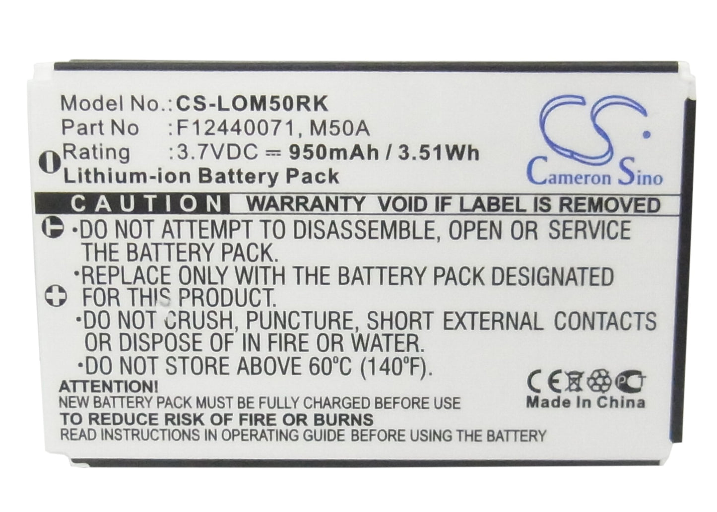 Battery For Logitech diNovo Edge,DiNovo Mini,Y-RAY81,Y-RBG93, 190304-2004,F12440071,M50A