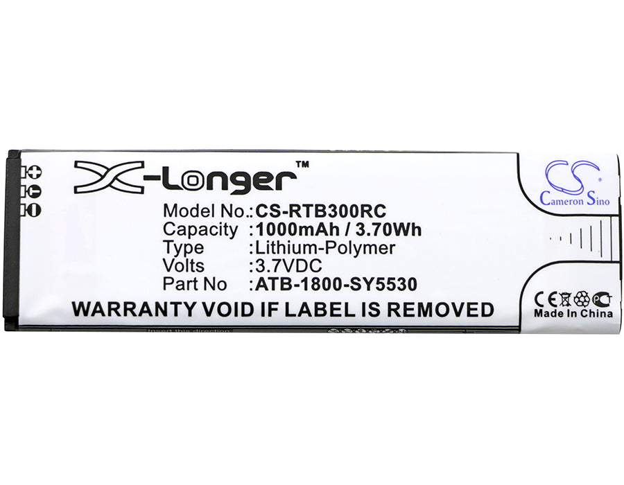 Replacement Battery for RTI T1 T1-B T2+ T2-B T2-C T2-Cs T2i T2i T3 T3x Universal Remote Controller