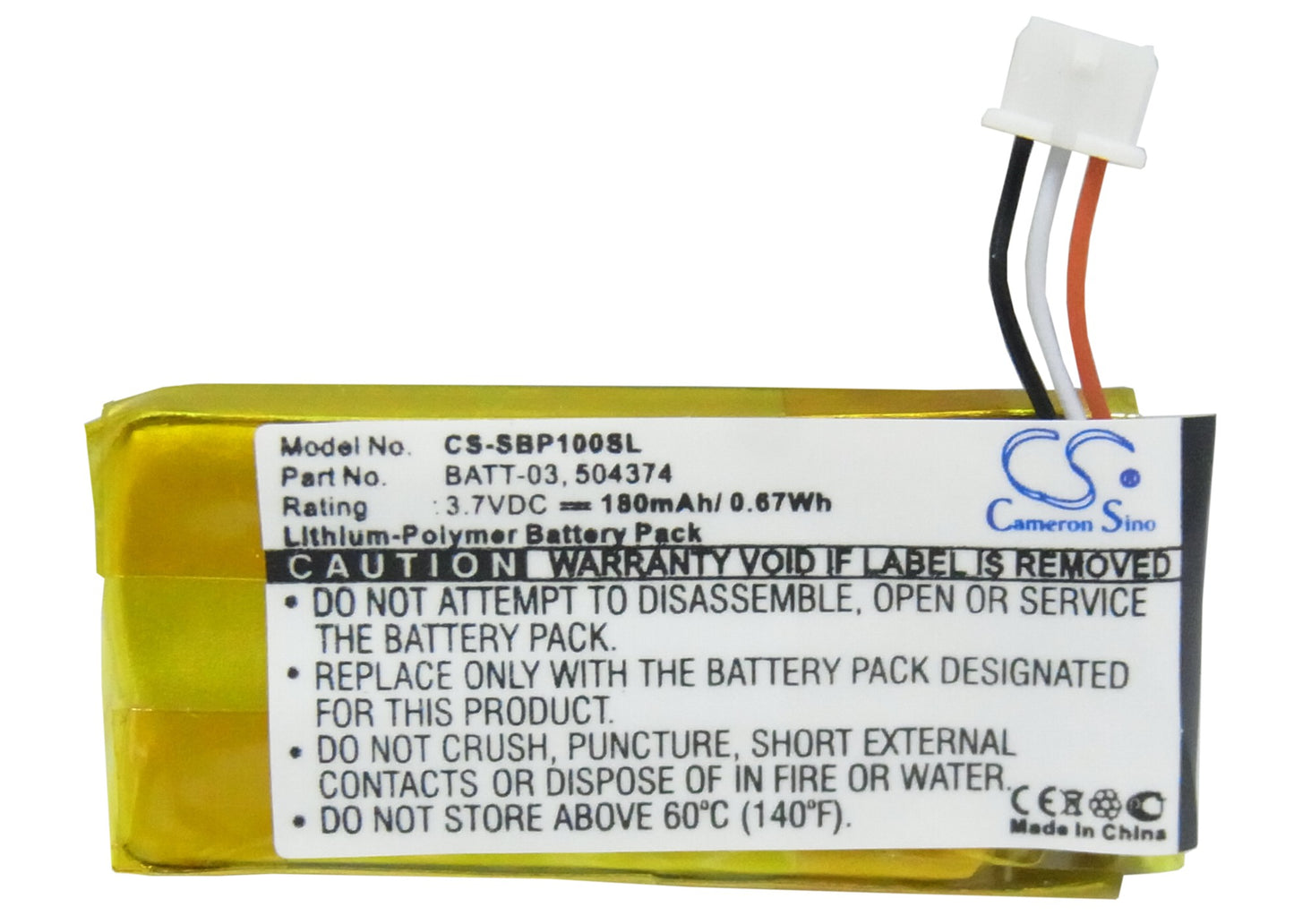 Replacement BATT-03 Battery for Sennheiser D10,DW Pro 1 2 30,DW10 DW20 DW30,MB Pro 1 2,OfficeRunner, SD Office ML Pro 1 2 Wireless Headset