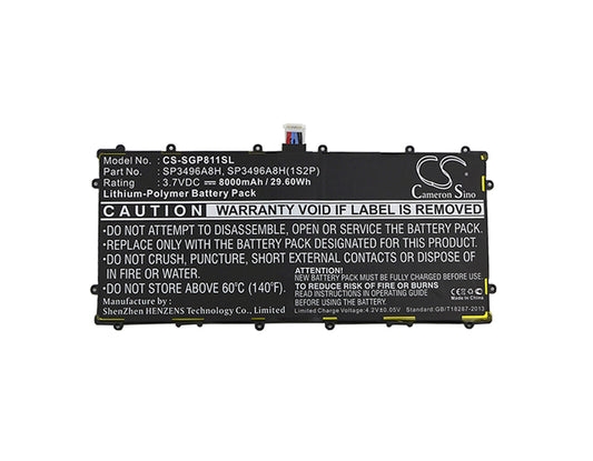 Battery for Google Nexus 10,Samsung GT-P8110,GTP8110-HA32ARB,SP3496A8H(1S2P)