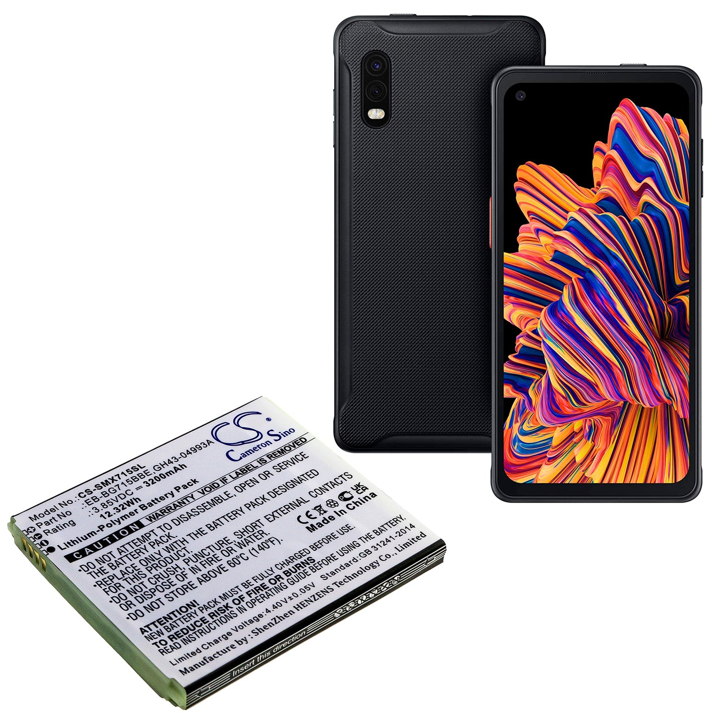 Replacement EB-BG715BBE Battery for Samsung Galaxy Xcover Pro SM-G715 SM-G715W SM-G715U SM-G715U1 SM-G715F SM-G715FN SM-G715FN-DS