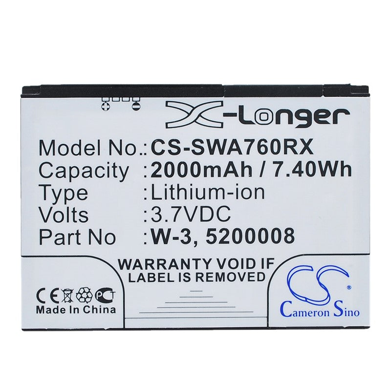 5200008 5200056 W-3 New Battery for Sierra Netgear Wireless Aircard 760s 762s 763s 785s Telstra 4G Wi-Fi FC80