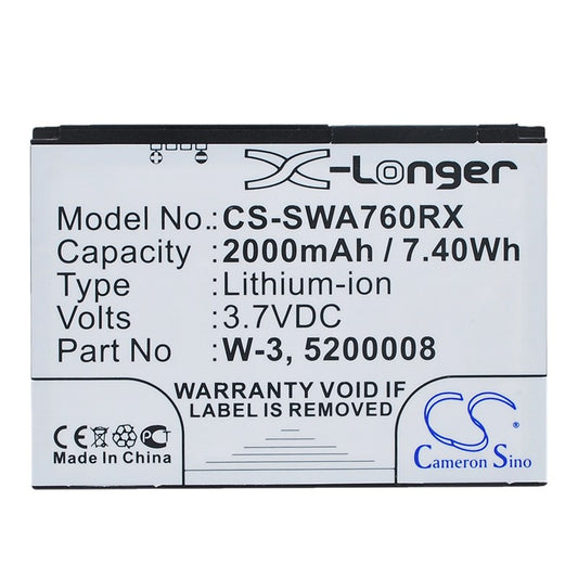 5200008 5200056 W-3 New Battery for Sierra Netgear Wireless Aircard 760s 762s 763s 785s Telstra 4G Wi-Fi FC80