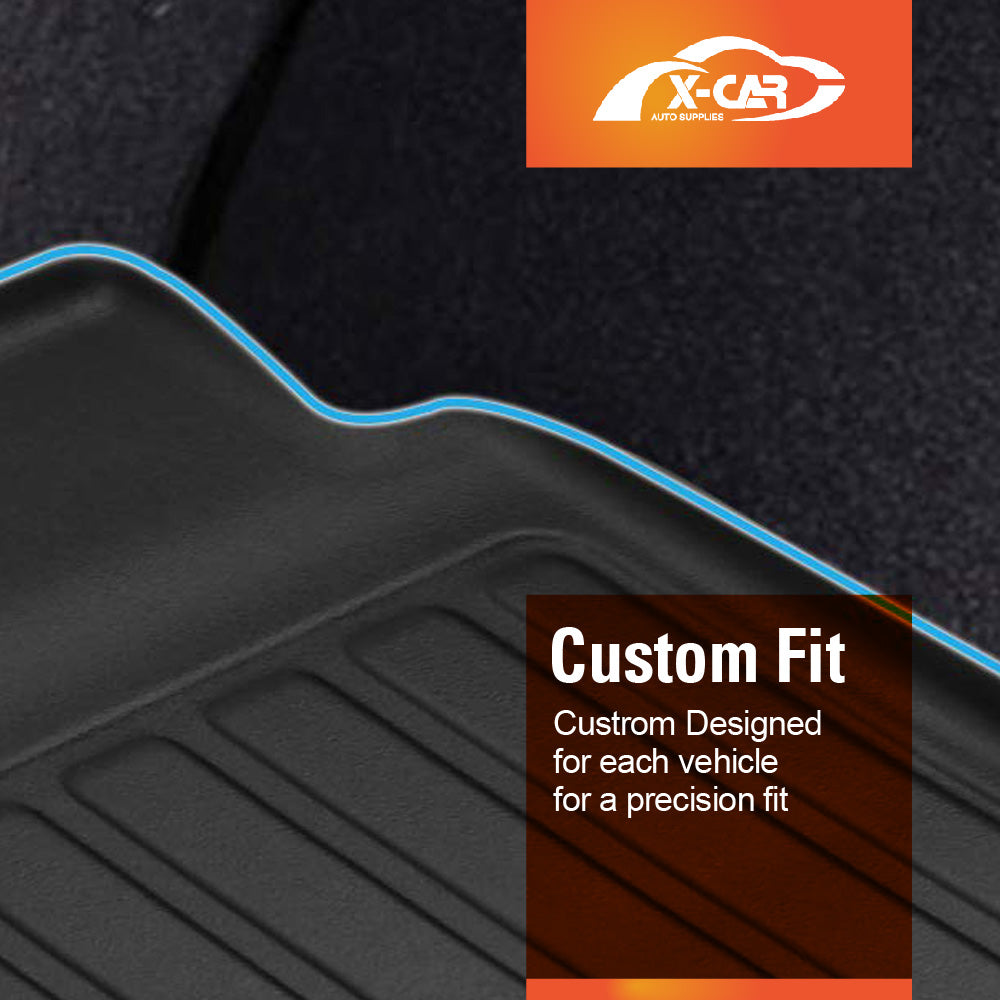 3D Heavy Duty All Weather Car Mat Floor Liner Complete Set Front Rear 2 Row Seat for Tesla Model Y 2022-2025