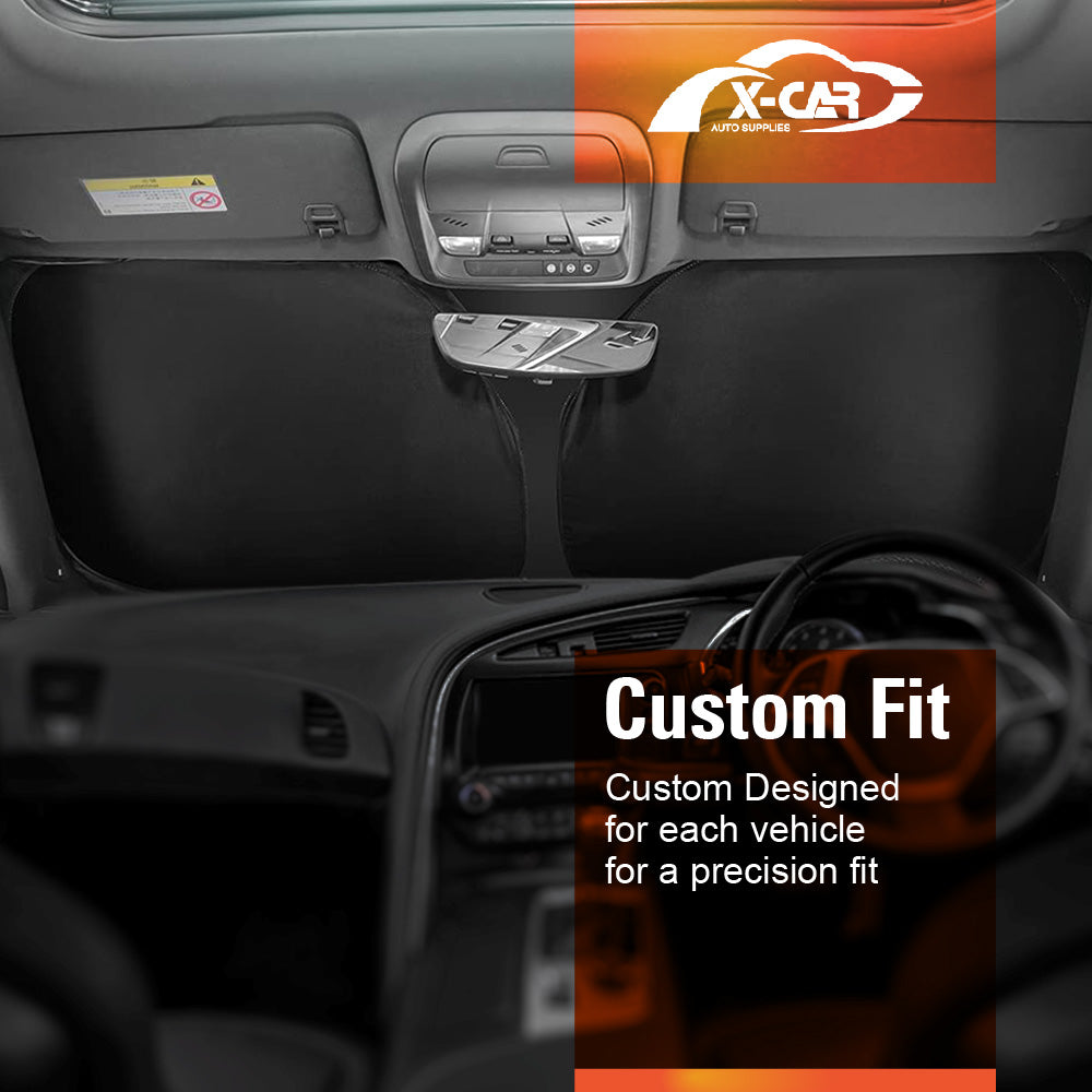 WindScreen Sun Shade for Toyota Hilux 2005-2015 Blocks UV Rays Sun Visor Protector Foldable Sunshade