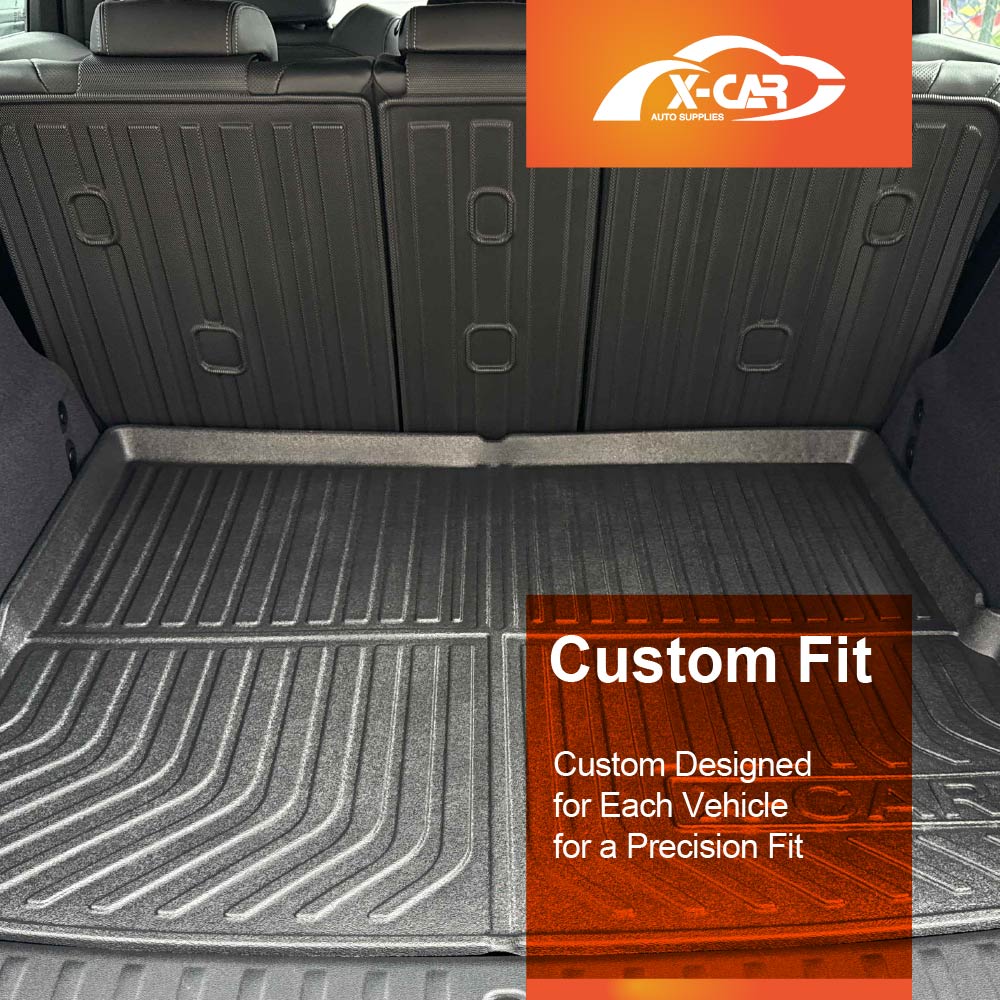 3D All Weather Boot Liner Back Seat Protector Combo for BMW iX1 2023-2025 Heavy Duty Car Kick Mats Cover Cargo