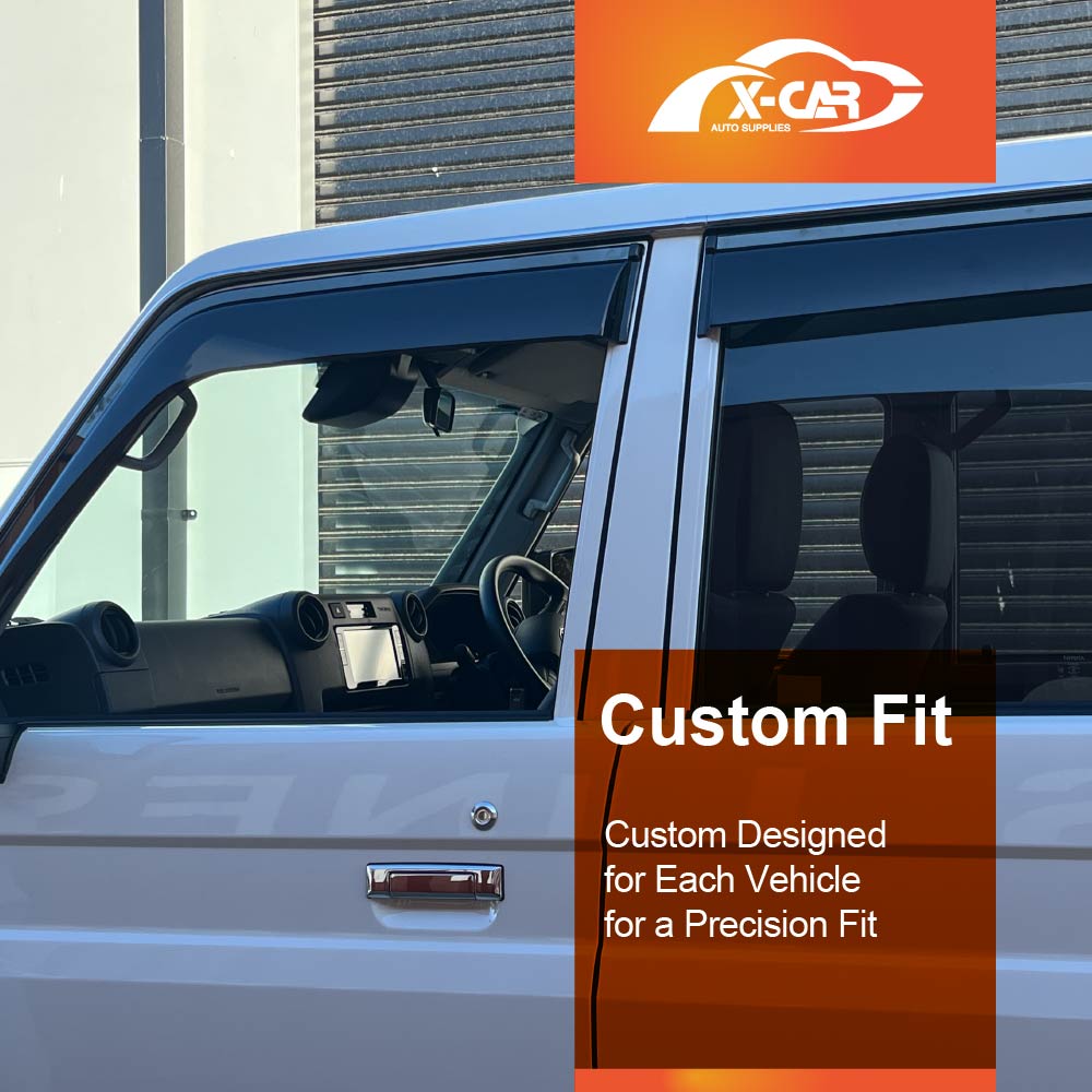Weathershields for Toyota LandCruiser 70/76/78/79 2007-2025 Series Car Weather Shields Wind Deflectors Window Sun Visor