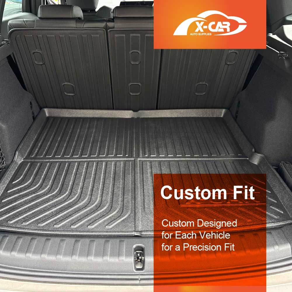 3D All Weather Boot Liner Back Seat Protector Combo for BMW iX1 2023-2025 Heavy Duty Car Kick Mats Cover Cargo
