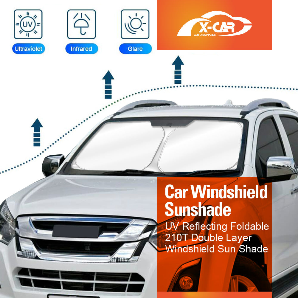 WindScreen Sun Shade for Isuzu D-MAX 2012-2020 Blocks UV Rays Sun Visor Protector Foldable Sunshade