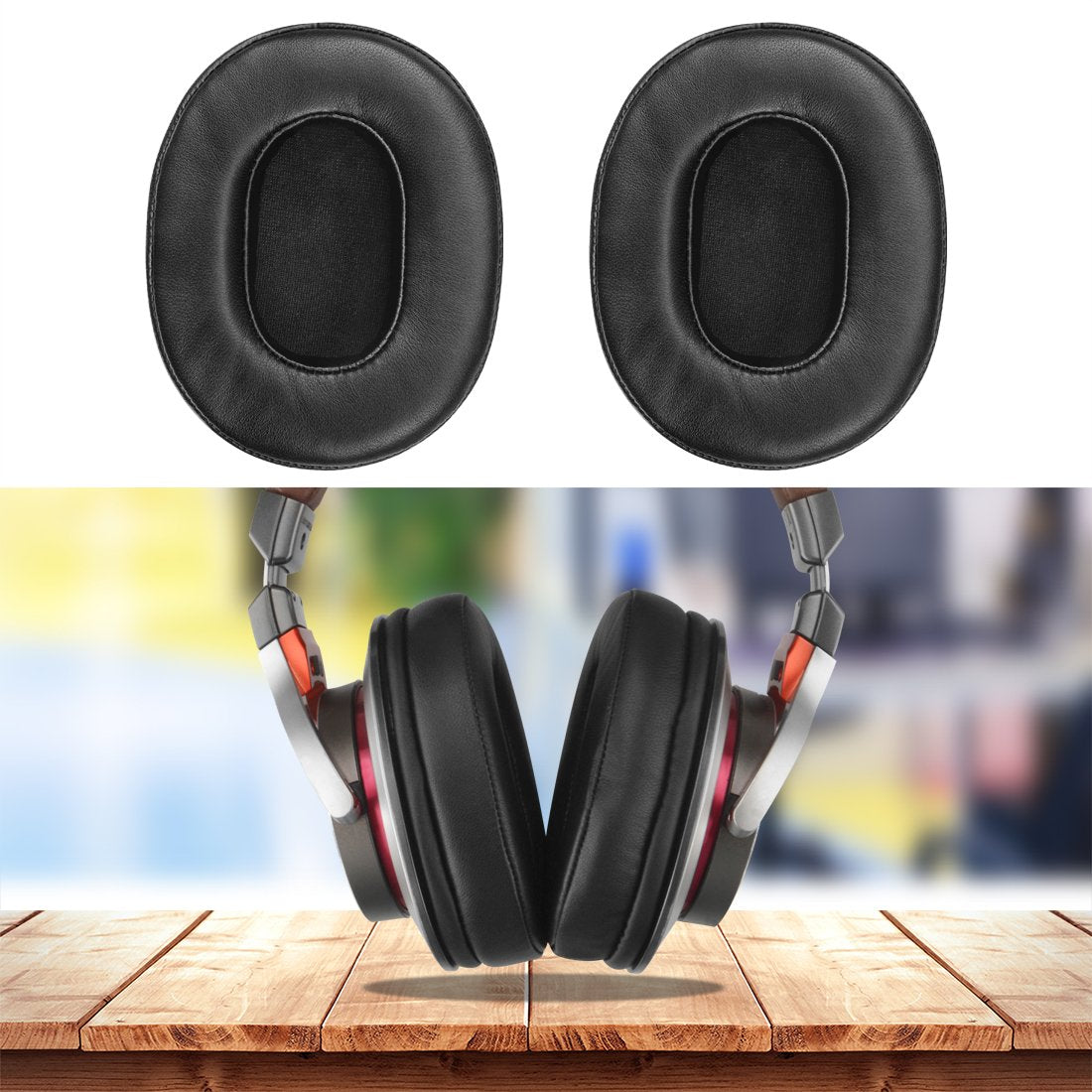 Black Replacement Cushions Ear Pads for Audio Technica ATH-M50 ATH-M50X ATH-M50XBT ATH-M50S ATH-SX1 ATH-M40 ATH-M40S ATH-M40X ATH-M30 Headphones