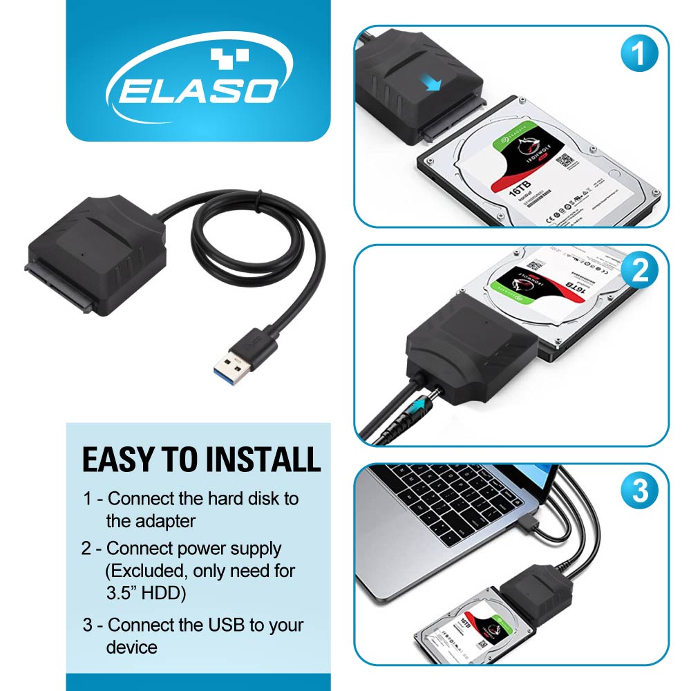 USB 3.0 to SATA III Adapter Cable Converter for 2.5" 3.5��� Hard Drives Disk HDD and Solid State Driv