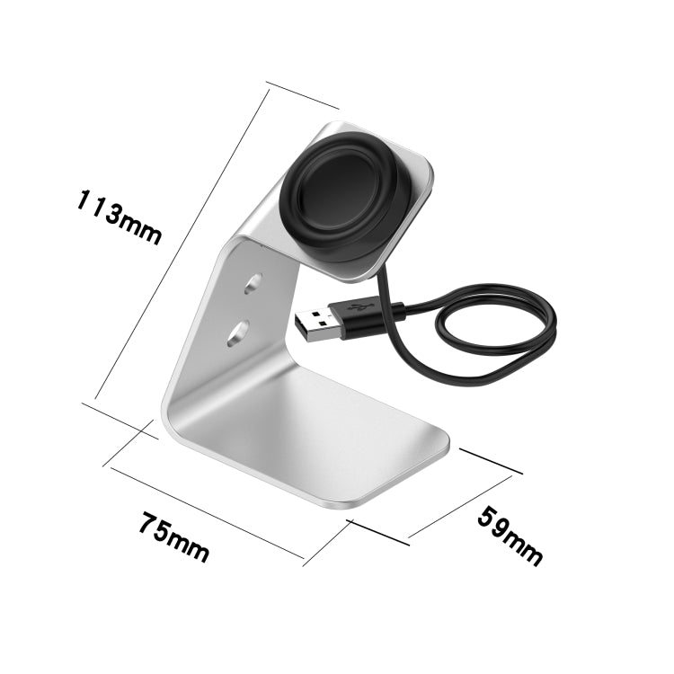 Aluminium Silver Wireless Charger Stand for Samsung Galaxy Watch 3 41mm