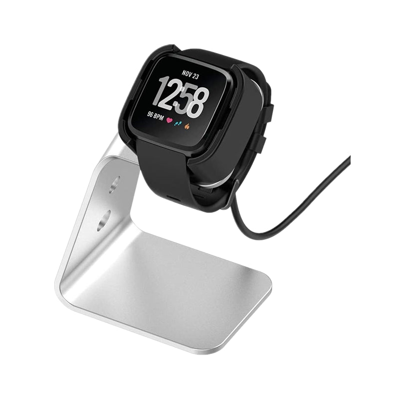 Aluminium USB Charger Charging Stand Dock Cradle Holder for Fitbit Versa 2 Smart Watch