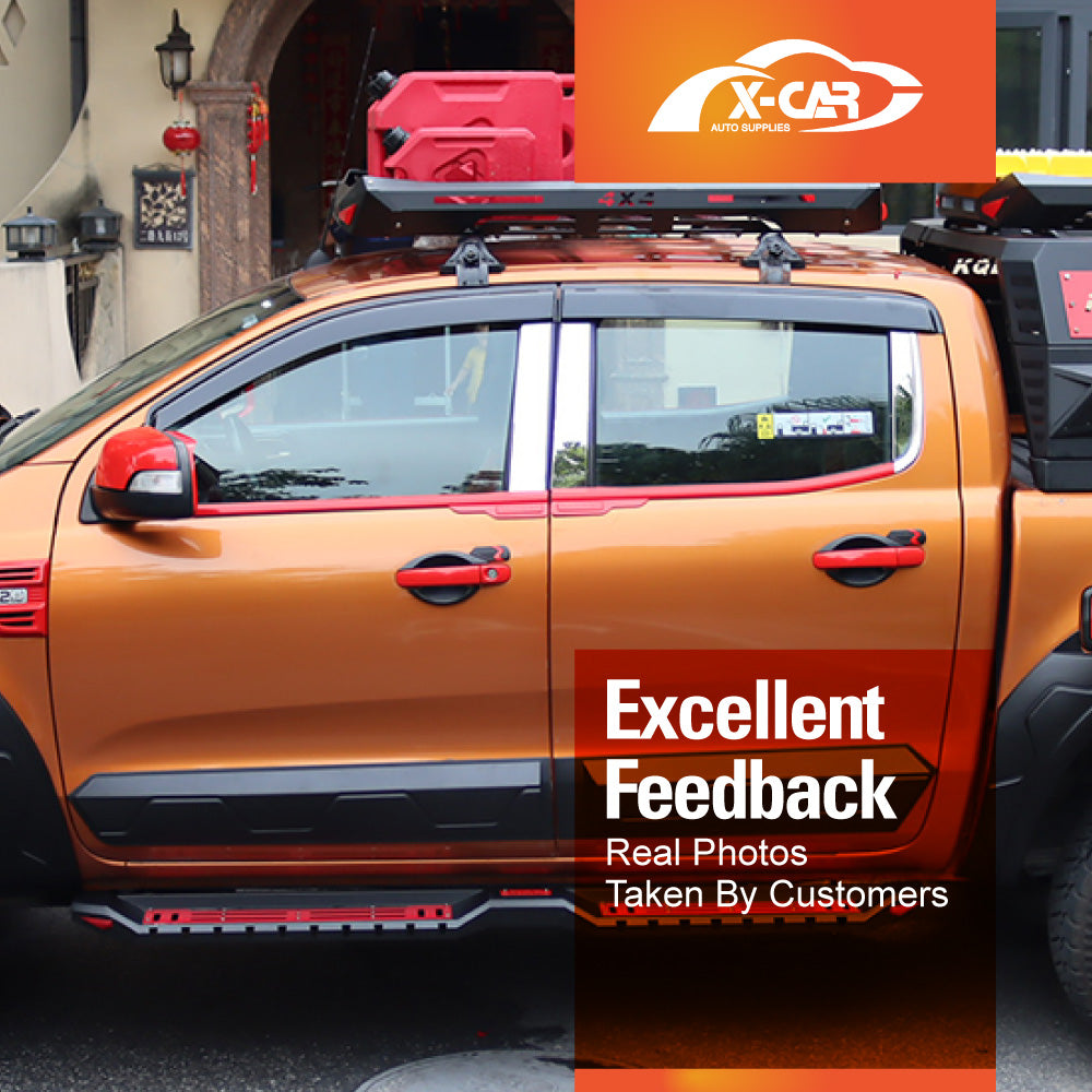 Weathershields for Ford Ranger Dual Cab 2011-2022 Car Weather Shields Wind Deflectors Window Sun Visor 4-Piece Set
