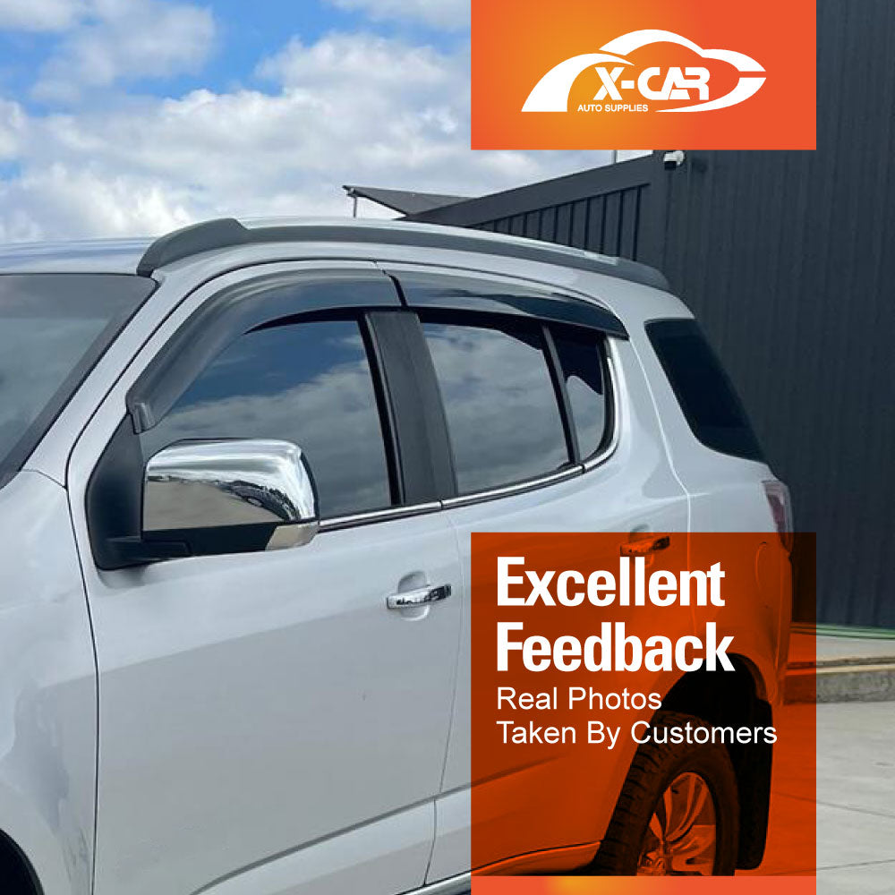 Weathershields for Holden Trailblazer 2016-2022 Car Weather Shields Wind Deflectors Window Sun Visor 4-Piece Set