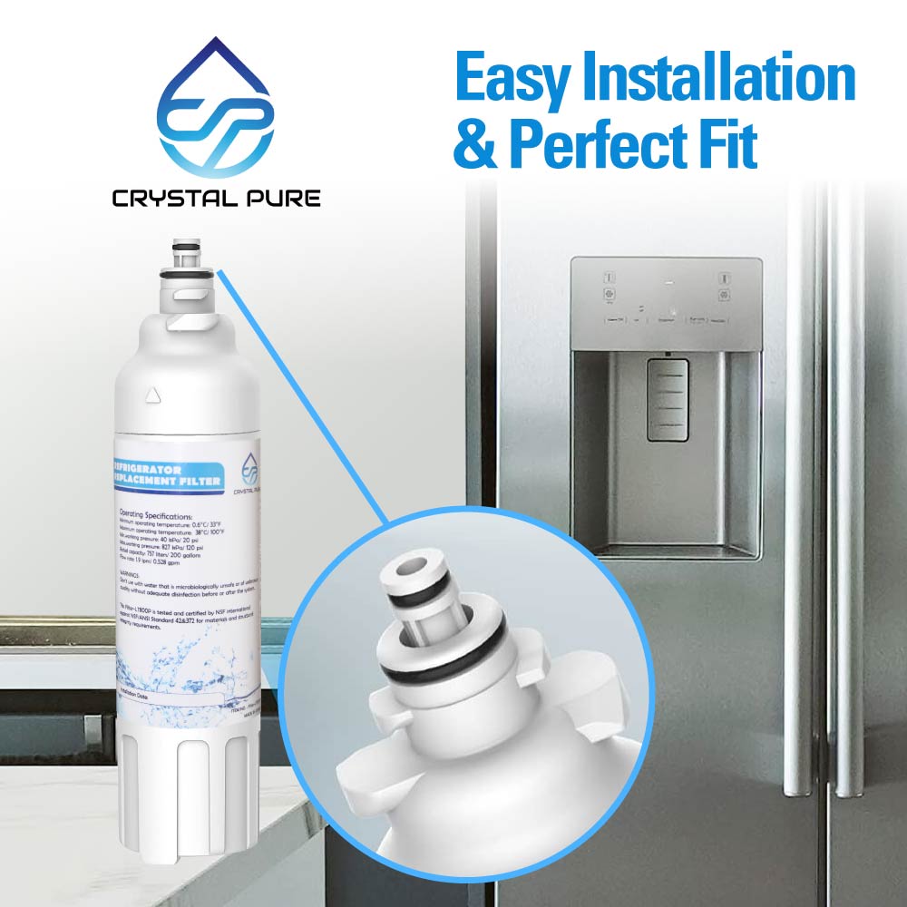 3 Pack Replacement Water Filter Cartridge for LG ADQ73613401 ADQ73613402 GF-5D712BSL GF-5D906SL GF-5L712PL GF-AD701BSL LT800P LT-800P Refrigerator