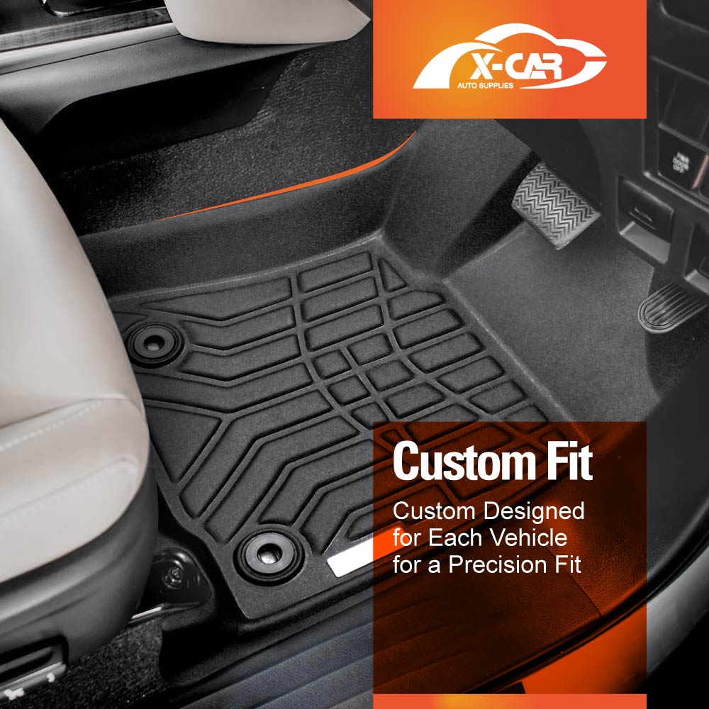 3D Floor Mats for Toyota Fortuner 2015-2025 Heavy Duty All Weather Car Mats Carpet Liner Set