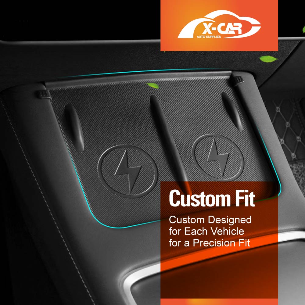 Tesla Model 3 2020-2023 and Model Y 2021-2025 Center Console Wireless Charger TPE Mat Anti-Slip Protective Pad Accessories