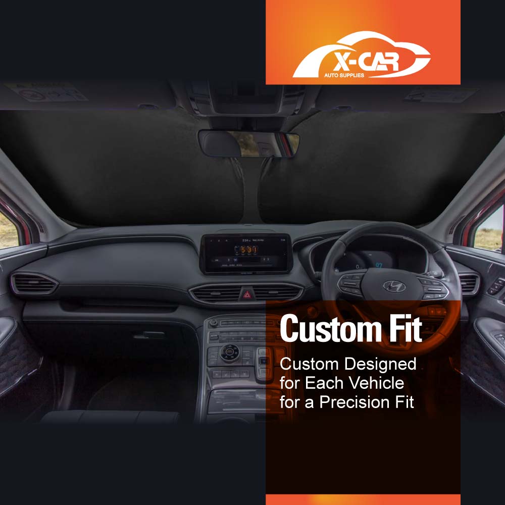 WindScreen Sun Shade for Hyundai SantaFe Santa Fe 2018-2023 Blocks UV Rays Foldable Custom Wind Screen Sun Visor Protector