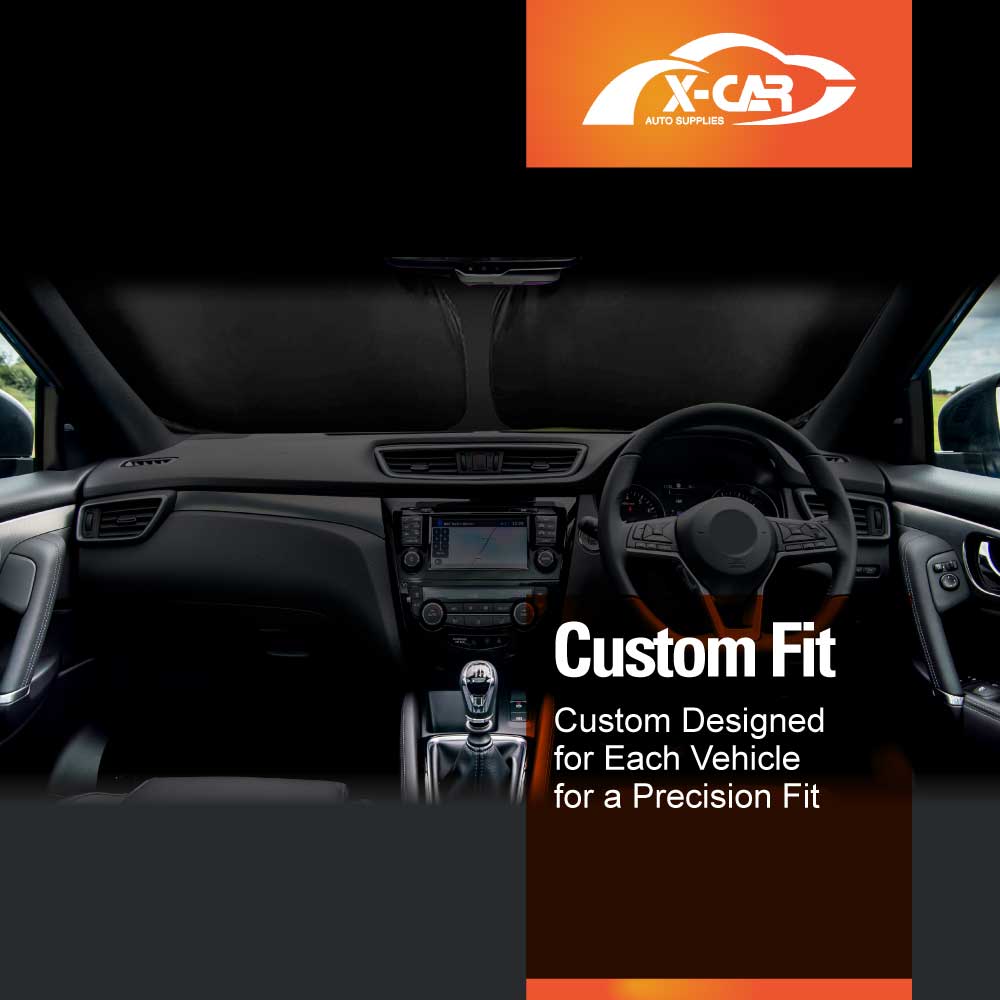 WindScreen Sun Shade for Nissan QASHQAI 2014-2021 Blocks UV Rays Foldable Custom Wind Screen Sun Visor Protector