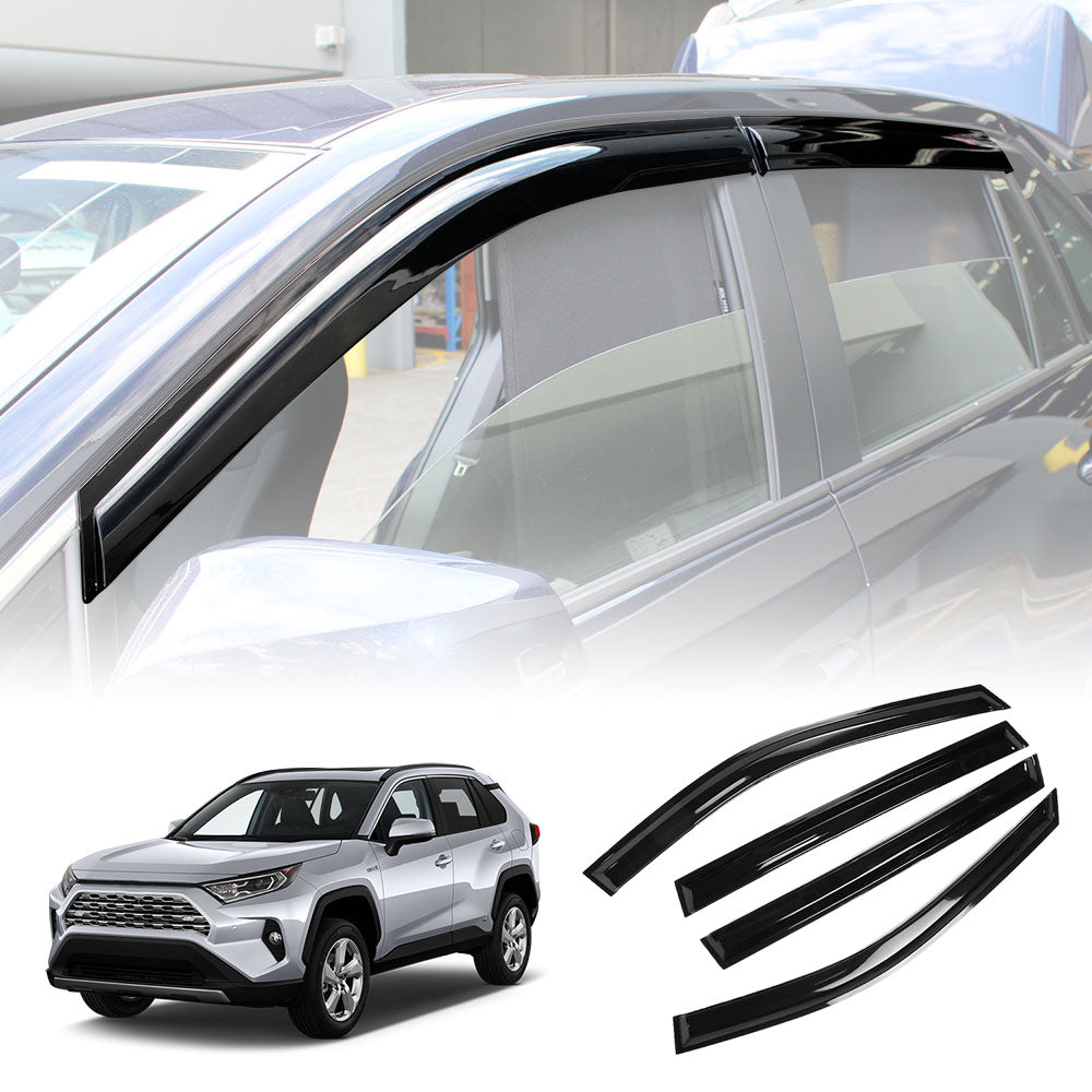 Weathershields for Toyota Rav4 RAV 4 2019-Onwards Car Weather Shields Wind Deflectors Window Sun Visor 4-Piece Set