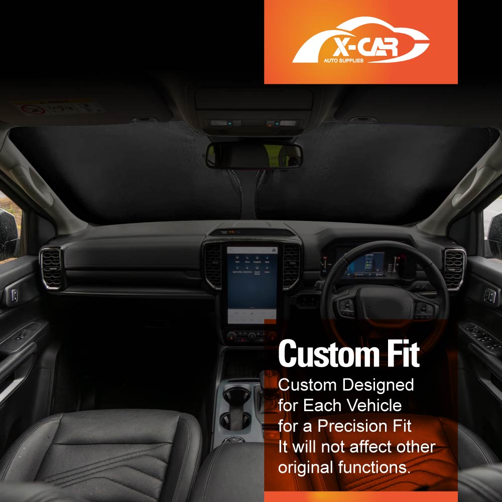WindScreen Sun Shade for Ford Everest 2022-2025 Blocks UV Rays Foldable Custom Wind Screen Sun Visor Protector