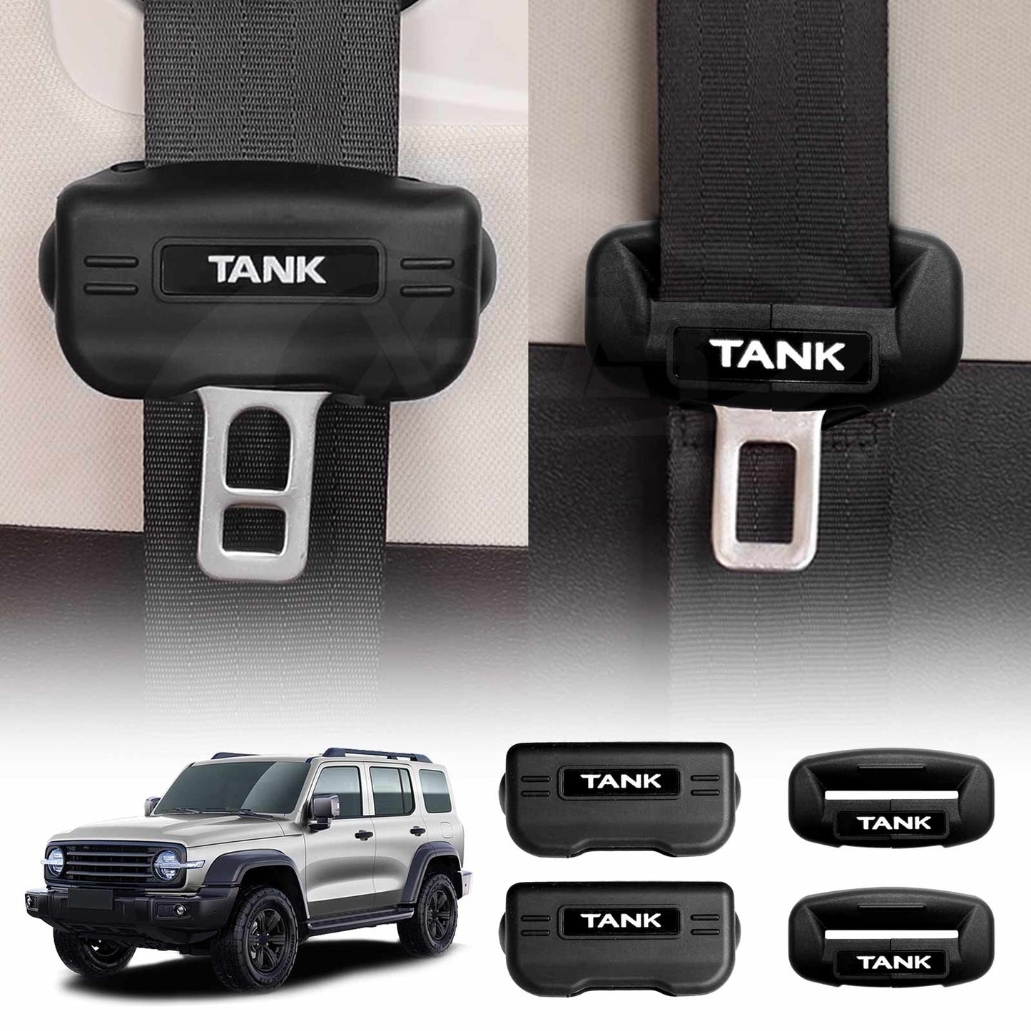 Seat Belt Buckle Silicone Protective Cover for GWM Tank 300 2023-2025 Car SeatBelt Interior Assessories Set of 4