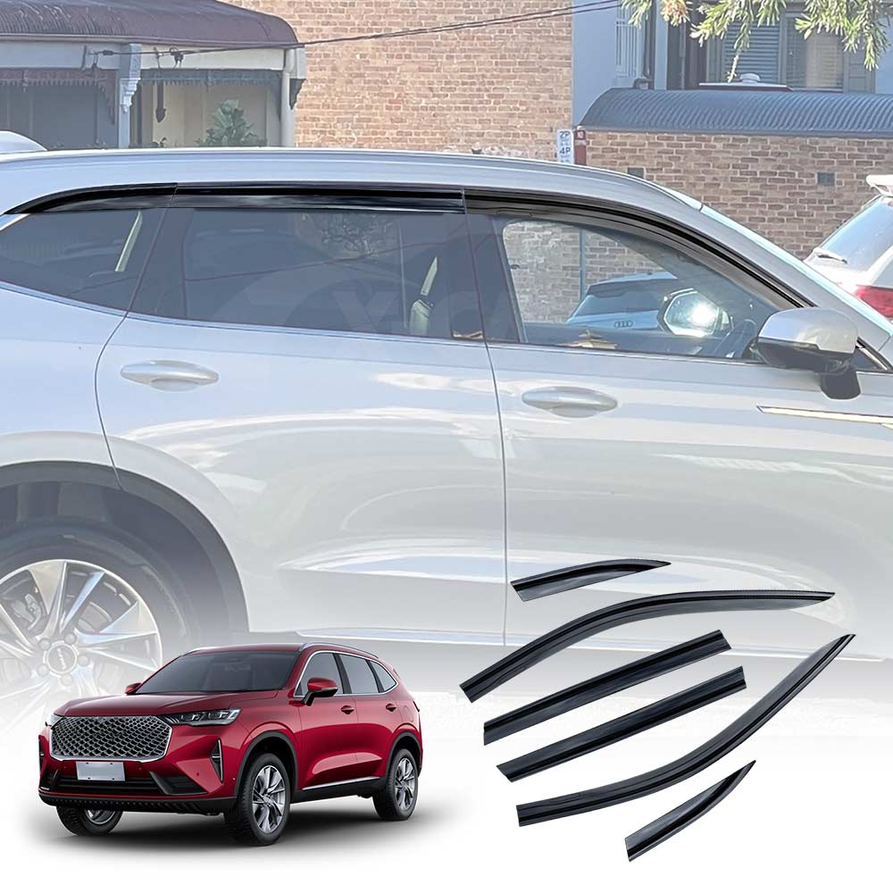 Weathershields for GWM Haval H6 2021-2025 Car Weather Shields Wind Deflectors Window Sun Visor 6-Piece Set
