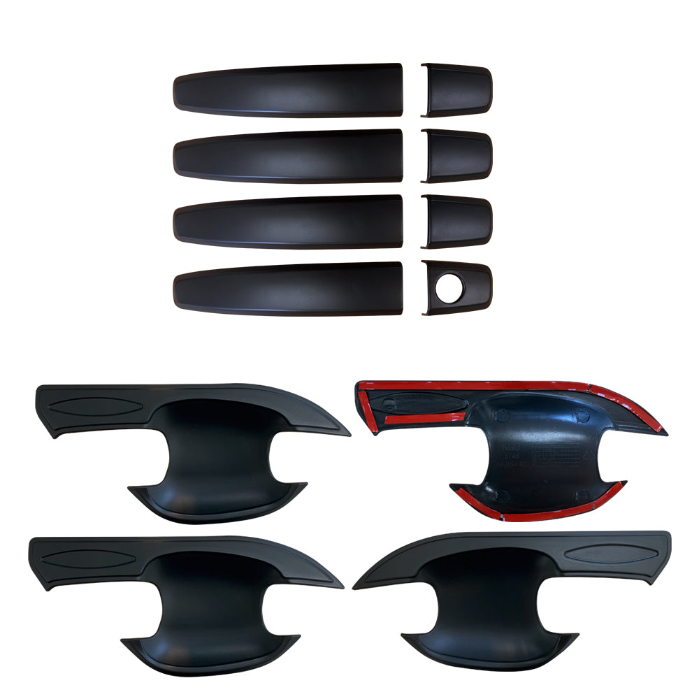 Door Handles Bowl Inserts Cover for Holden Colorado RG 2012 2013 2014 2015 2016 2017 2018 2019 2020 Matt Black protector