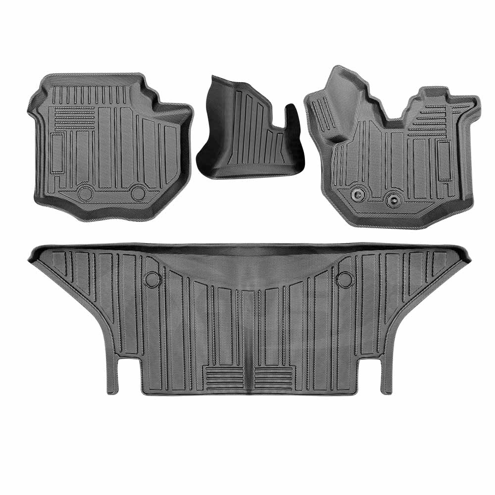 3D Floor Mats for Toyota Hiace LWB Van 2005-2018 Customized Heavy Duty All Weather Car Mat Floor Liner Full Set Carpet