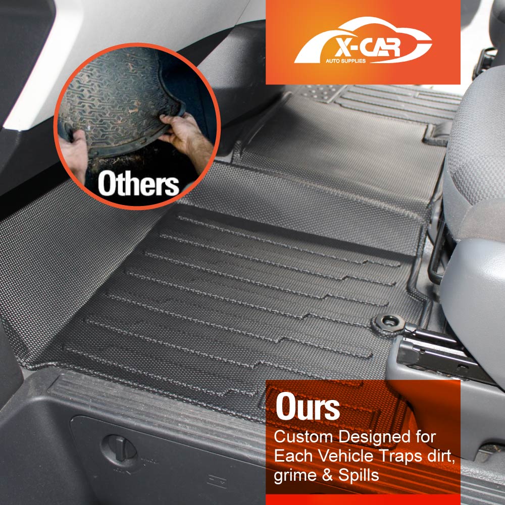 3D Floor Mats for Toyota HiAce Van 2019-2025 Heavy Duty All Weather Car Mat Floor Liner Full Set Carpet