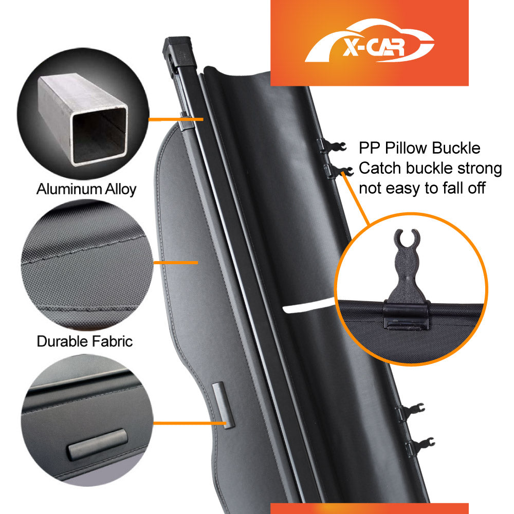 Retractable Car Trunk Shelf Shade Rear Cargo Security Shield Luggage Cover for Toyota Kluger 2014-2021