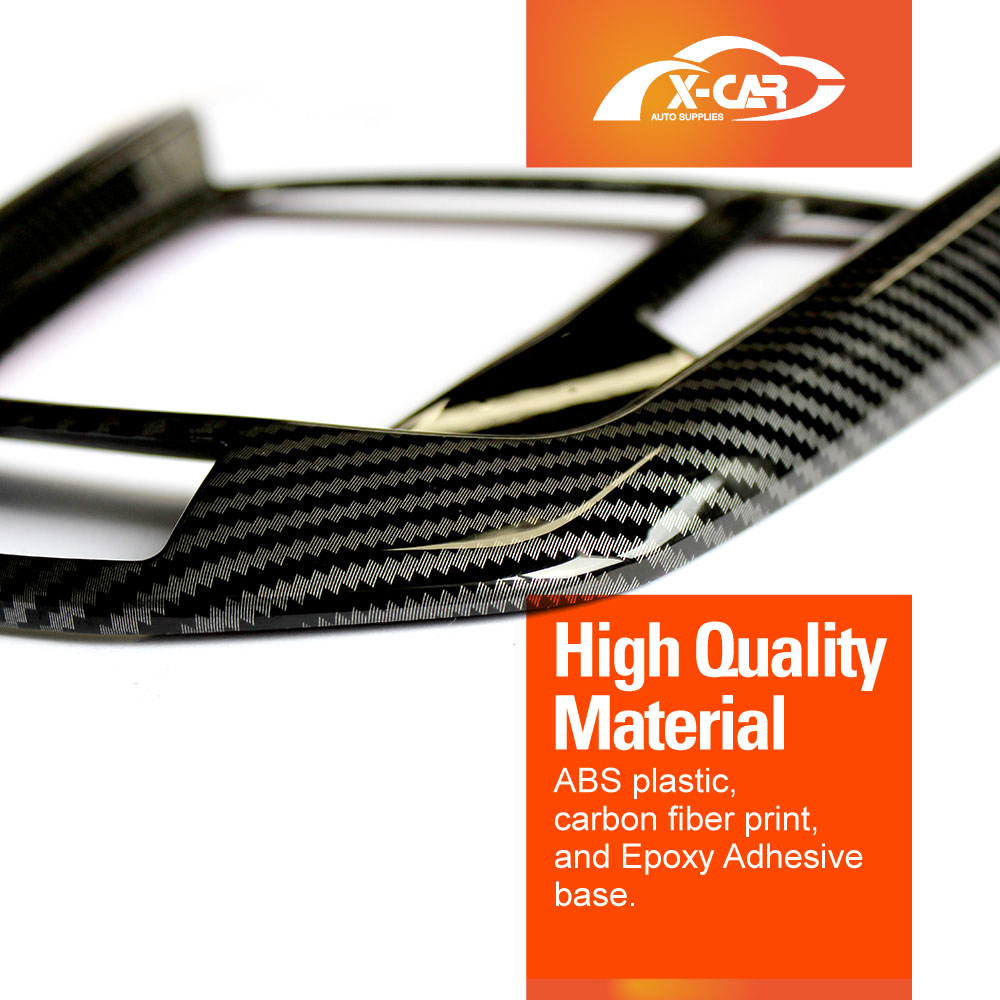 Carbon Fiber Style Center Console Gear Shift Cover Frame Trim Protector for Mazda CX-3 CX3 Auto 2015-Onwards