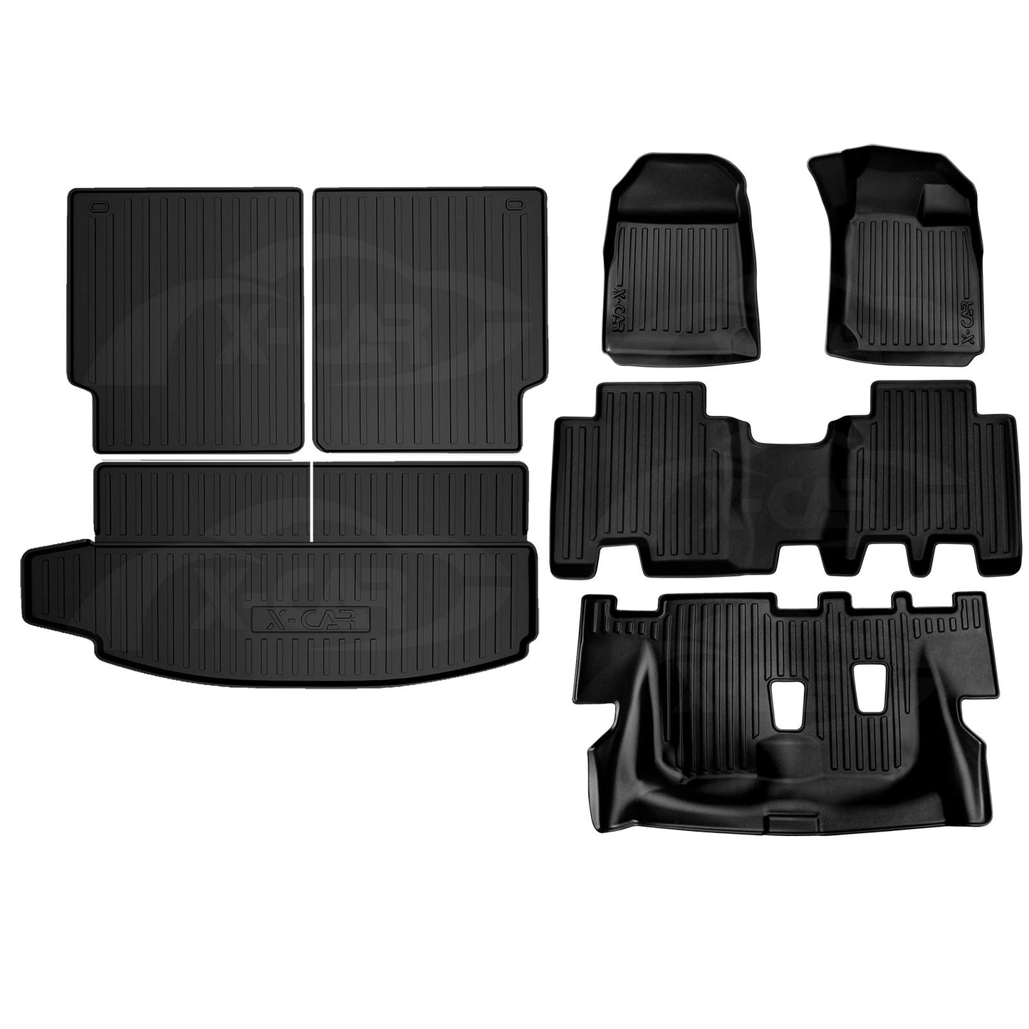3D Floor Mats Boot Liner Set for Isuzu MU-X MUX 2022-Onwards All Weather Heavy Duty Cargo Car Trunk Luggage Tray